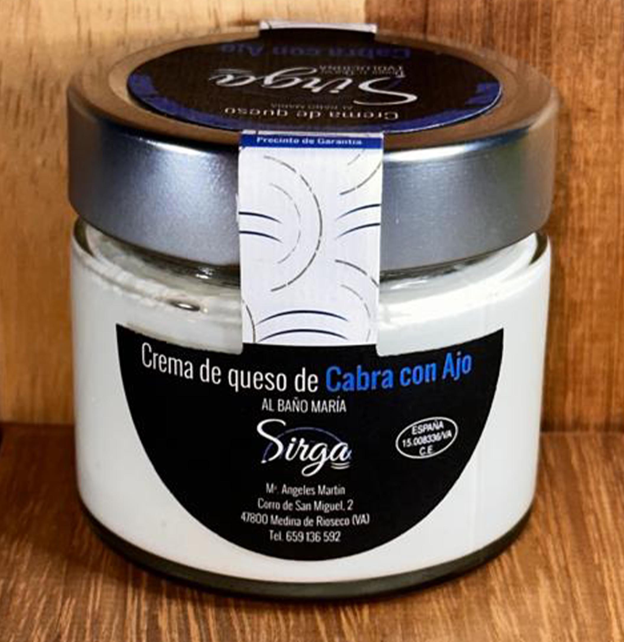 crema de queso cabra ajo