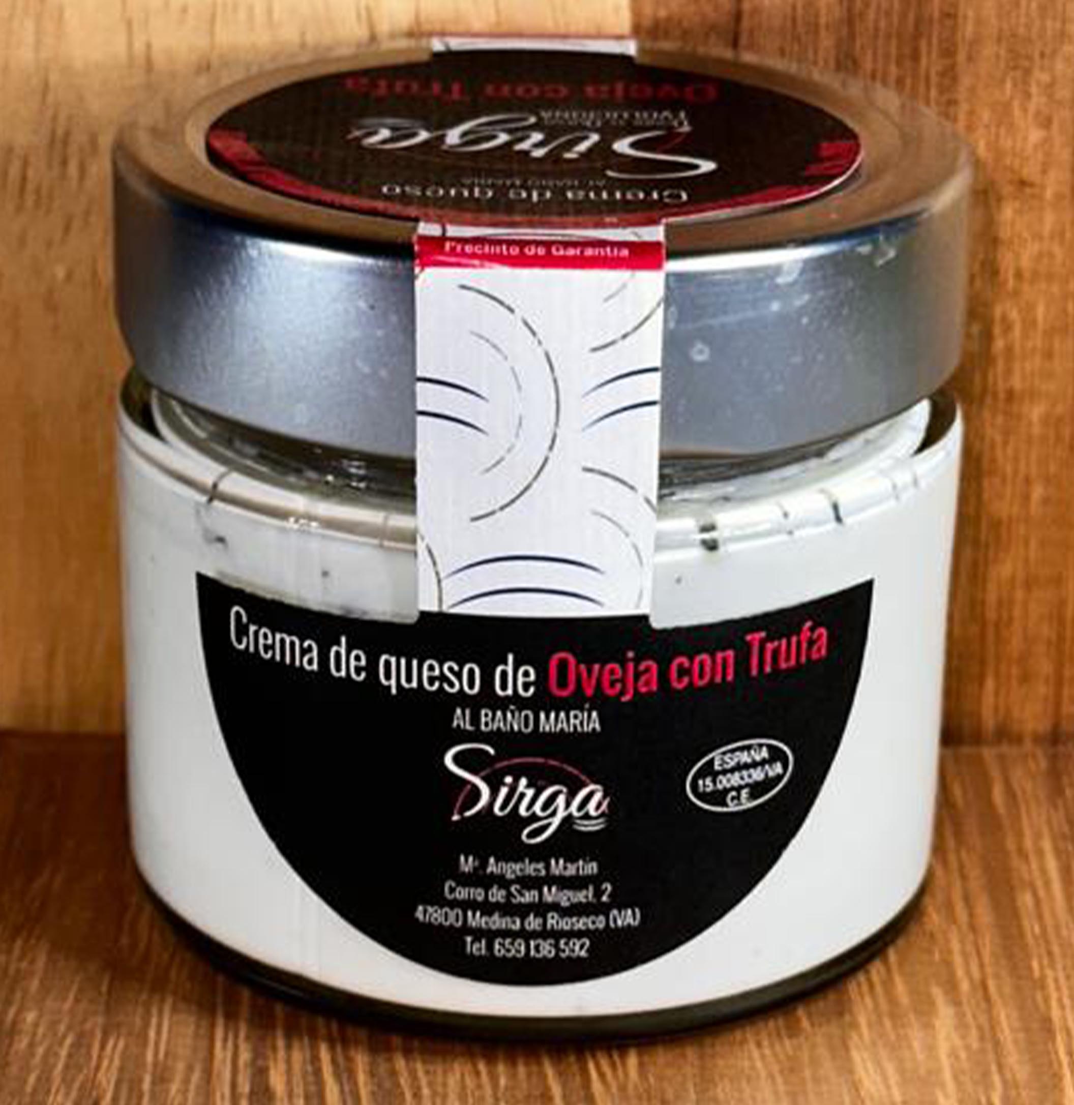 trufa crema de queso cabra ajo